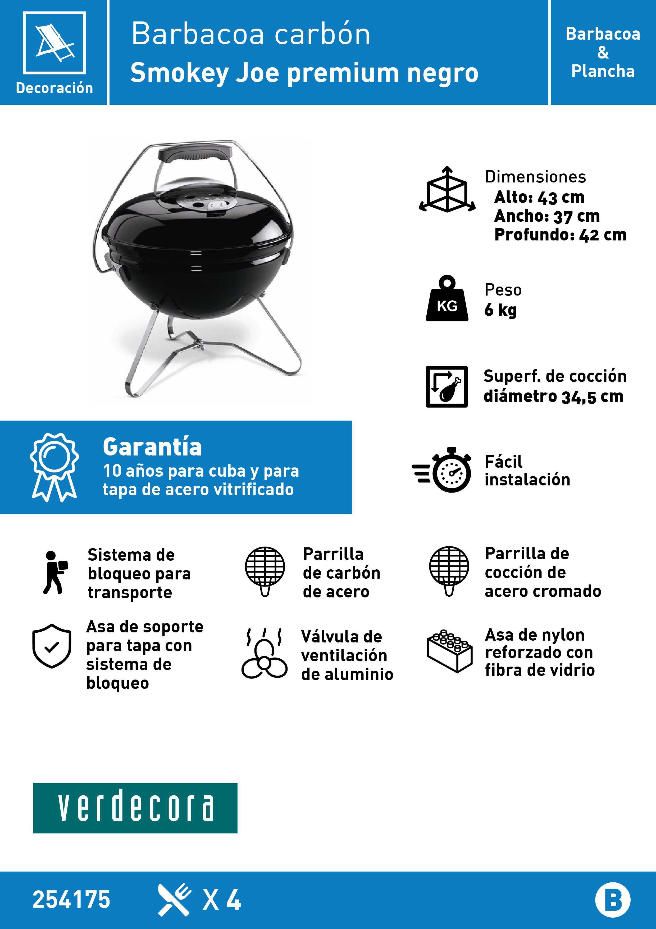 Barbacoa Weber Smokey Joe Premium 